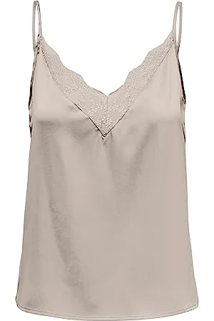ONLY Onlvictoria SL Lace Mix - Canotta Noos Wvn, Top con Bretelle Donna, , XXS