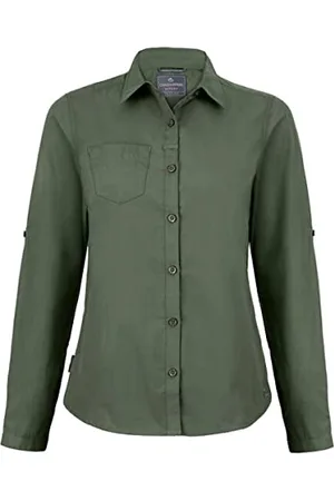 Craghoppers Expert Womens Kiwi Long Sleeved Shirt Camicia Button-Down, , 8 UK / 34 EU Donna