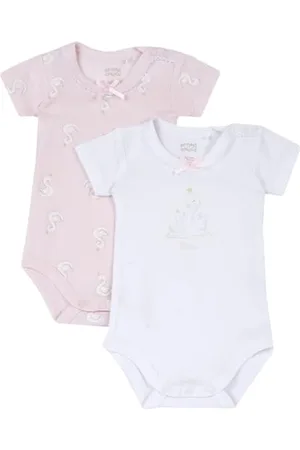 chicco Set 2 Body Aperto Spalla a Manica Corta, neonata