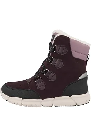 Geox J Flexyper Girl B Ab, Stivaletti Bambine e ragazze, Rosso (Dk Burgundy), 37 EU