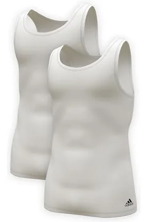 adidas Multipack Tank Top (2pk) Maglie Termiche, Bianco, S Uomo