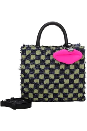Buffalo Big Boxy Collection Fancy Squares Yellow, Shopper Donna, Giallo