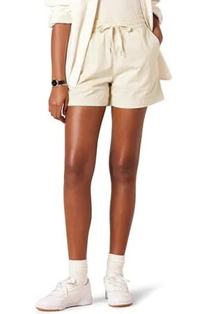 Amazon Pantaloncini Pull-on a Vita Media in Cotone Elasticizzato dalla vestibilità Comoda Donna, , XL