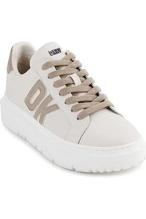 DKNY Marian Lace Up Leather Sneaker, Scarpe da Ginnastica Donna, , 38.5 EU
