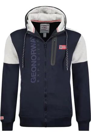 Geographical Norway Fagozip Men Felpa con Cappuccio, , M Uomo