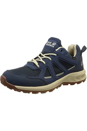 Jack Wolfskin Woodland 2 Texapore Low W, Sneaker Donna, Dark Blue/Beige, 37 EU