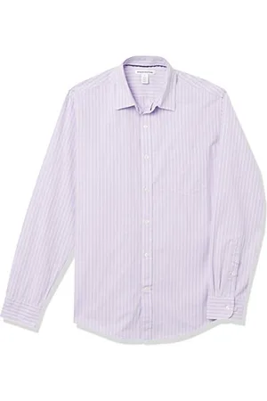 Amazon Camicia Casual in Popeline a Maniche Lunghe vestibilità Regular Uomo, , XS