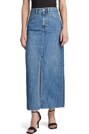 G-Star Viktoria Long Skirt, Gonna Donna, (Faded Cliffside Blue D24385-d536-g326), 26W