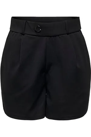 ONLY Shorts Donna High Waist Pantaloncini Button-Detail Comodi Eleganti Pantaloni Estivi, Colore:Nero-3, Taglia:XS
