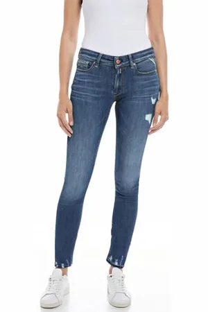 Replay Jeans da donna con power stretch, blu (Medium Blue 009), 25W / 28L