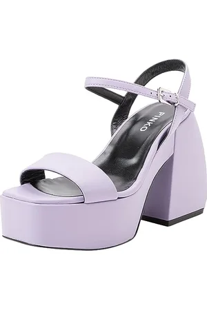 Pinko FANTINE Wedge Nappa, Sandali con Zeppa Donna, Y13_Iris, 38 EU Larga