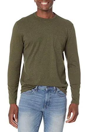 Amazon T-Shirt a Maniche Lunghe Slim Uomo, , S