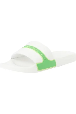 Calvin Klein Jeans Slide Neoprene Snap YM0YM00960, Ciabatta Uomo, Verde (B White/Classic Green/Sharp Green), 40 EU