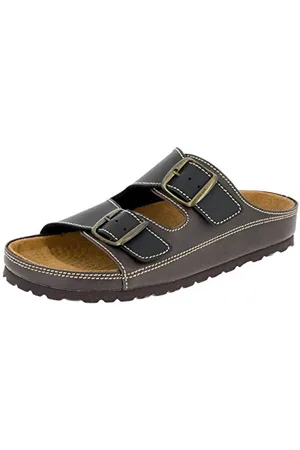 LICO Natural Man, Pantofole a Collo Basso Uomo, Marrone (Braun/Schwarz Braun/Schwarz), 43 EU