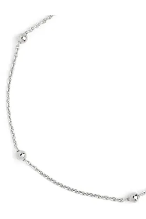 SINGULARU Bracciale Dots. Sterling 925 con Finitura Placcata Rodio. Taglia Unica. Lunghezza della Catena 17,5 cm. Gioielli per Donna