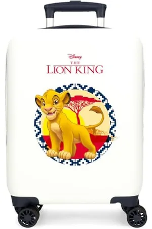 Disney Il Re Leon Simba & Friends Valigia per Bambini Rigida Chiusura a combinazione Laterale 4 Ruote Bagaglio a Mano è realizzato in ABS, un materiale rigido e leggero., , Valigia 50