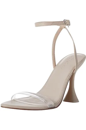 THE DROP Sandali da Donna, Lina, con Tacco Martini, Avorio/Trasparente, 38.5 EU