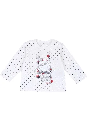 chicco T-Shirt A Maniche Lunghe, T-Shirt Bimba 0-24, (2), 0 Mesi