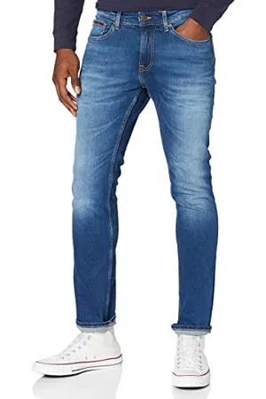 Tommy Hilfiger Jeans Uomo Scanton Slim Elasticizzati, (Wilson Mid Blue Stretch), 27W / 36L