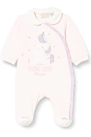 chicco Tutina unicorno in ciniglia con piedino, Bimba 0-24, Rosa (360), 12 mesi