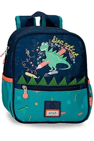 Enso Dino artist Zaino Prescolare Adattabile a Trolley 23x25x10 cm Poliestere 5.75L