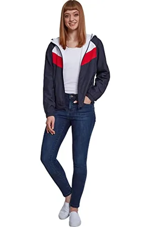 Urban classics Giacca A Vento da Donna A 3 Toni, (Navy/White/Fire Red 01243)