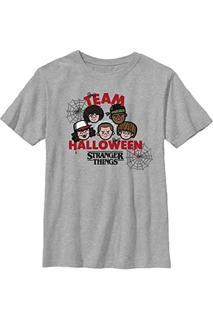 Stranger Things Netflix , Maglietta a Maniche Corte Team Halloween T-Shirt, , Taglia Unica Unisex-Bambini e Ragazzi