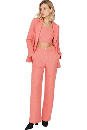 Trendyol Pantaloni a Gamba Larga a Vita Alta Donna, , 64