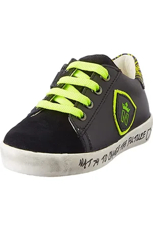 Naturino Bambini e ragazzi Korey 2 Zip Scarpe da ginnastica,Black Yellow Fluo,20 EU