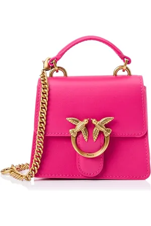 Pinko Love One Top Handle Micro Light Vitello Seta, Borsa Donna, N17Q_Pink Antique Gold, Taglia Unica