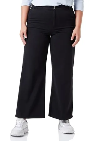 Benetton Pantalone 4dukdf032, Jeans Donna, Nero 100, 46