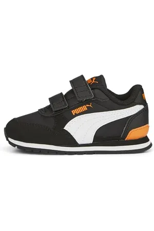 PUMA ST Runner V3 NL V Inf, Scarpe da Ginnastica Unisex-Bambini, Black White-Rickie Orange, 20 EU