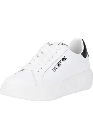 Moschino Sneakers Donna, Bianco-Nero, 37 EU
