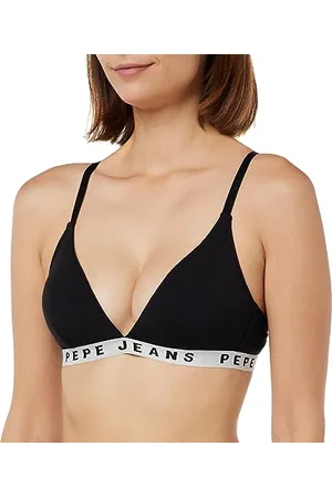 Pepe Jeans Logo Bra B, Reggiseno Donna, (Black),XS