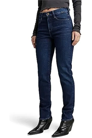 G-Star Ace 2.0 Slim Straight Jeans, Jeans Donna, (Worn In Aster Blue D23638-c052-g115), 26W / 28L