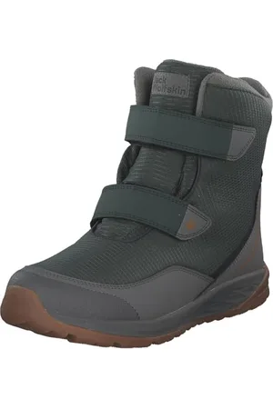 Jack Wolfskin Polar Bear Texapore High VC K, Stivali Invernali Unisex-Bambini, Ardesia/Verde, 29 EU