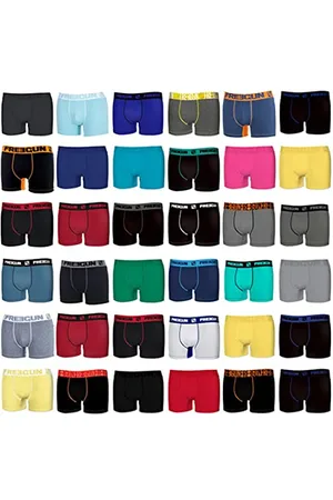Freegun Pack Sorpresa Boxer Bambino, Pack de 3 Mutande cotone, modelli selezionati a caso, Nero, Grigio, Blu, Rosso, Taglie 10-12 anni