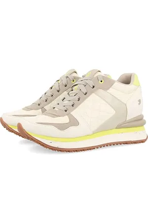 Gioseppo Sneakers off-Withe Monocolore da Donna stockem, con Zeppa Interna e Motivi Fluor