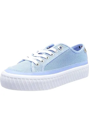 Tommy Hilfiger PLATFORM VULCANIZED SNEAKER, Sneaker vulcanizzate Donna, Blu (Vessel Blue), 36.5 EU