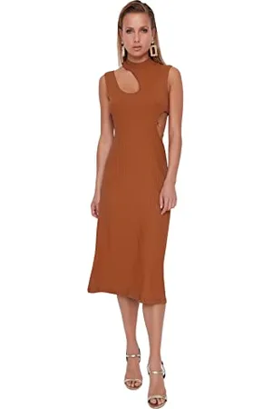 Trendyol Abito Midi Shift Slim Vestito, , 70 Donna