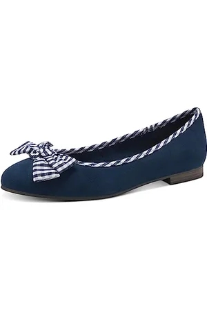 Marco Tozzi Ballerine Donna Basse con Fiocco, Blu , 39 EU