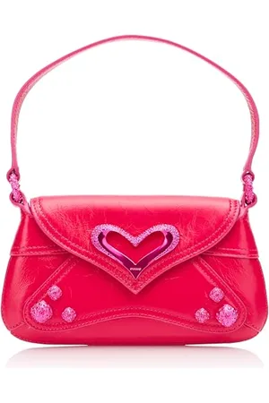 Pinko 520 Shoulder Baby Naplack Vintage+Strass, Borsa Donna, N17B_Pink Block Color, Taglia Unica