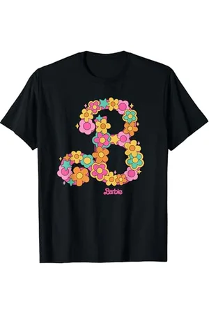 Barbie Logo colorato con fiore retrò B Maglietta