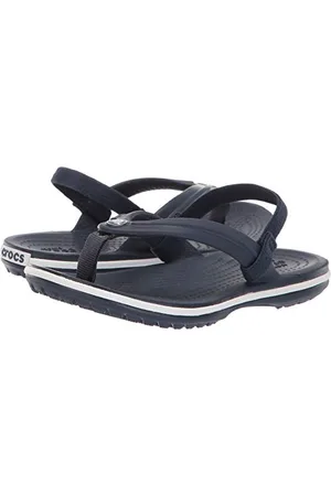 Crocs Crocband Strap Flip K Unisex - Adulto Ciabatte, Scarpe da Spiaggia e Piscina, Blu (Navy), 23/24 EU