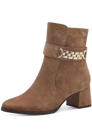 Tamaris Comfort 8-85313-43-Stivale Heel, Stivali alla Moda Donna, Marrone, 36 EU Larga