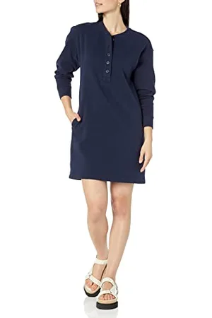 Amazon Abito Stile Felpa in Maglia con Scollo Serafino (Disponibile in Taglie Forti) Donna, , L