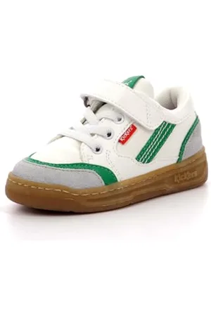 Kickers Kouic, Scarpe da Ginnastica Unisex-Bambini, Verde Bianco, 32 EU