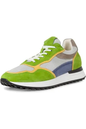 Marco Tozzi By Guido Maria Kretschmer Sneakers Uomo Basse in Pelle con Suola Grossa, Multicolore (Green Comb), 43 EU