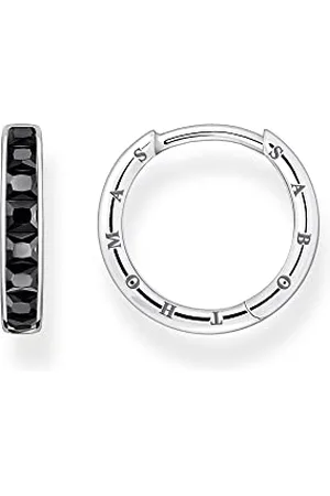 Thomas Sabo Orecchini a cerchio da donna in argento Sterling 925 con zirconi, dimensioni: 20 x 2 mm, CR668-643-11, 20x2 mm, Argento sterling, Zirconia cubica 1