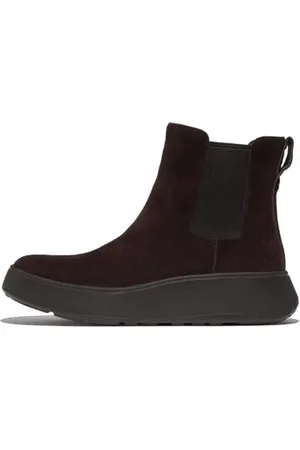 FitFlop Stivali Chelsea Flatform in Camoscio F-Mode, Donna, , 40 EU